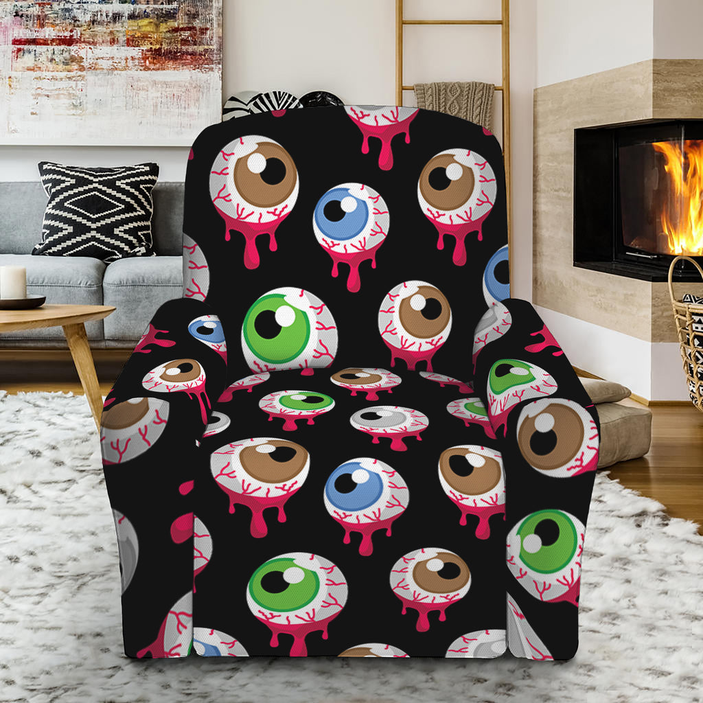 Bloody Eyeball Pattern Print Recliner Slipcover