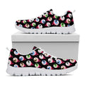 Bloody Eyeball Pattern Print White Running Shoes