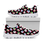 Bloody Eyeball Pattern Print White Sneakers