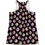 Bloody Eyeball Pattern Print Women's Racerback Tank Top