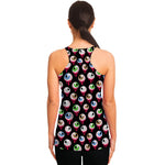 Bloody Eyeball Pattern Print Women's Racerback Tank Top
