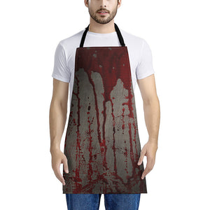 Bloody Metal Wall Print Apron