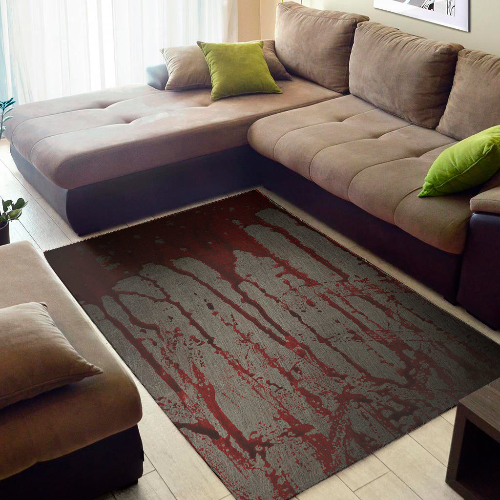 Bloody Metal Wall Print Area Rug