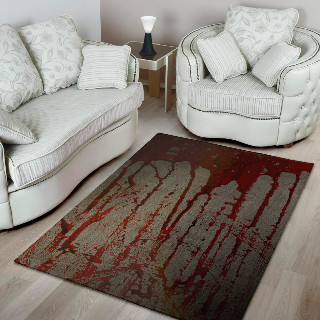 Bloody Metal Wall Print Area Rug