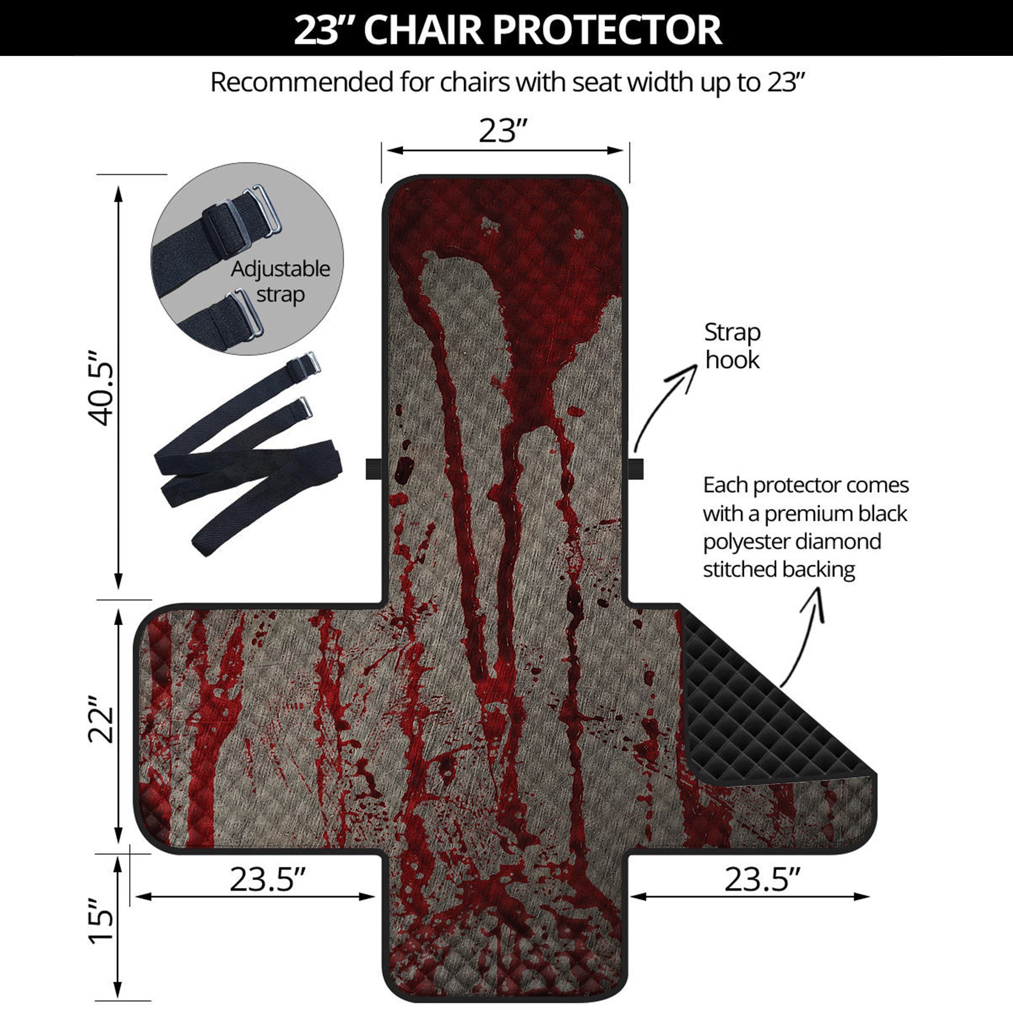 Bloody Metal Wall Print Armchair Protector