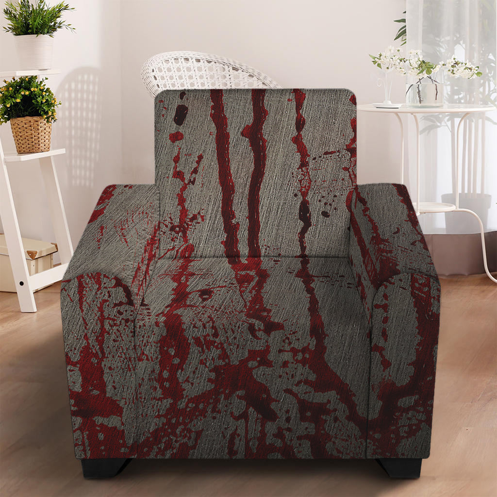 Bloody Metal Wall Print Armchair Slipcover