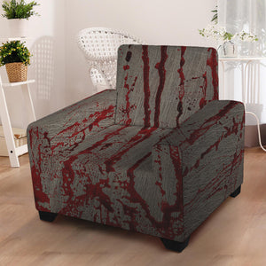 Bloody Metal Wall Print Armchair Slipcover