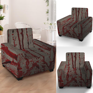 Bloody Metal Wall Print Armchair Slipcover