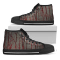Bloody Metal Wall Print Black High Top Sneakers