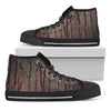 Bloody Metal Wall Print Black High Top Shoes