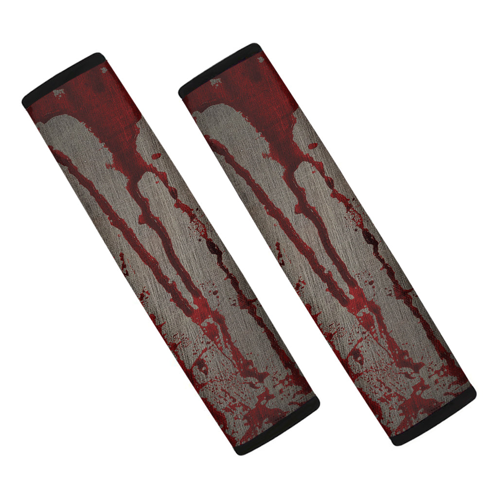 Bloody Metal Wall Print Car Seat Belt Covers