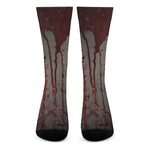 Bloody Metal Wall Print Crew Socks