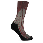 Bloody Metal Wall Print Crew Socks