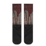 Bloody Metal Wall Print Crew Socks