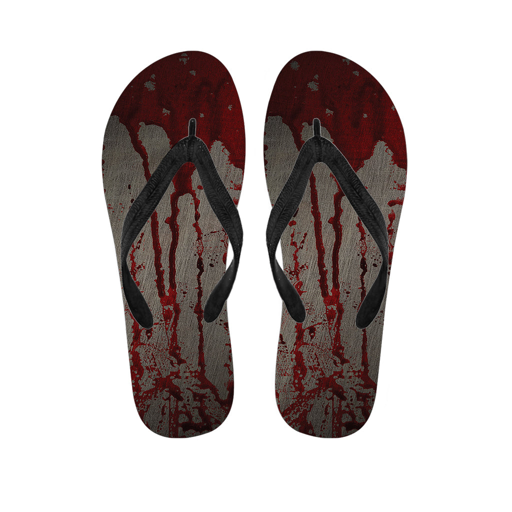 Bloody Metal Wall Print Flip Flops