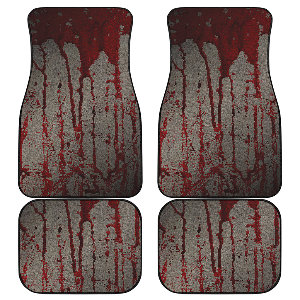 Bloody Metal Wall Print Front and Back Car Floor Mats