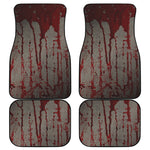 Bloody Metal Wall Print Front and Back Car Floor Mats