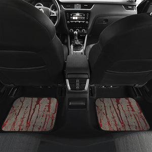 Bloody Metal Wall Print Front and Back Car Floor Mats