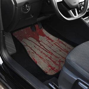 Bloody Metal Wall Print Front and Back Car Floor Mats