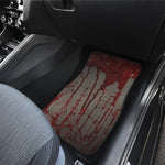 Bloody Metal Wall Print Front and Back Car Floor Mats