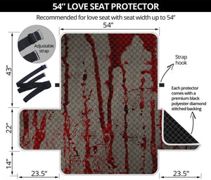 Bloody Metal Wall Print Loveseat Protector