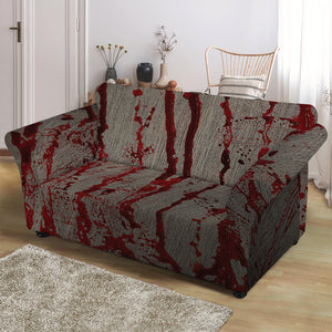 Bloody Metal Wall Print Loveseat Slipcover