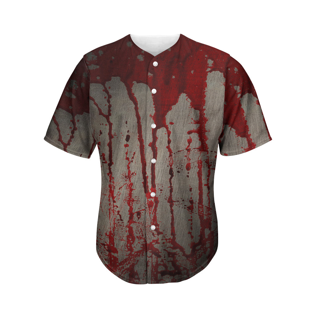 Bloody Metal Wall Print Men's Baseball Jersey