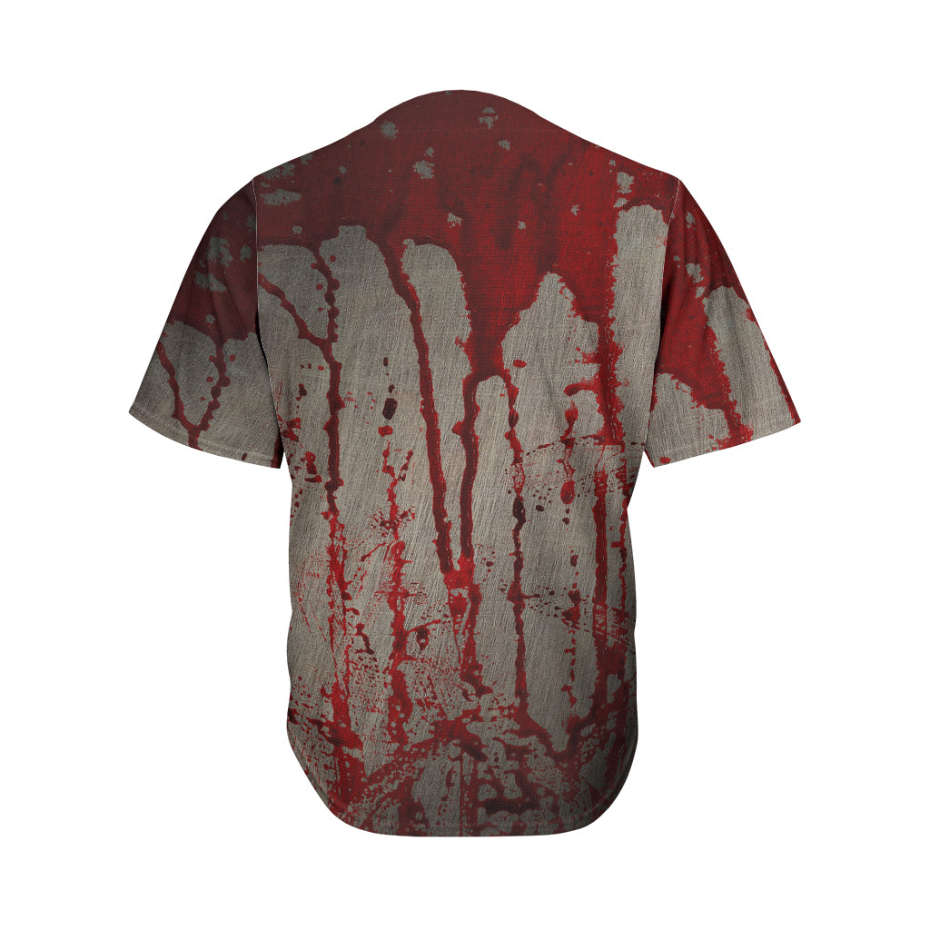 Bloody Metal Wall Print Men's Baseball Jersey