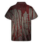 Bloody Metal Wall Print Men's Short Sleeve Shirt