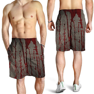 Bloody Metal Wall Print Men's Shorts