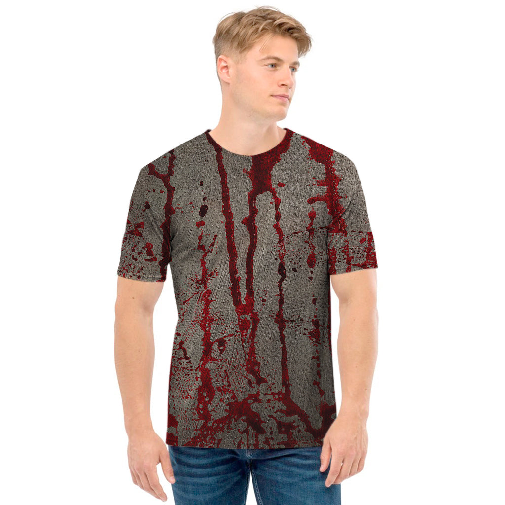 Bloody Metal Wall Print Men's T-Shirt