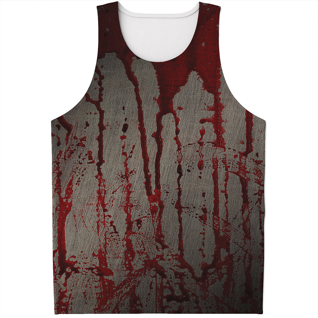 Bloody Metal Wall Print Men's Tank Top