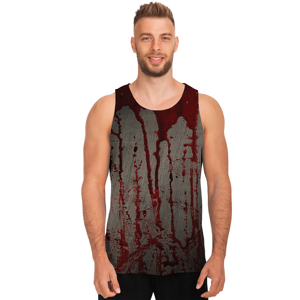 Bloody Metal Wall Print Men's Tank Top