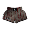 Bloody Metal Wall Print Muay Thai Boxing Shorts