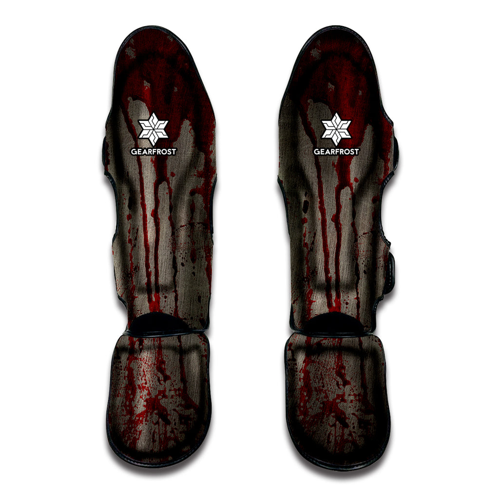 Bloody Metal Wall Print Muay Thai Shin Guard