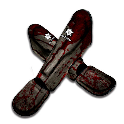 Bloody Metal Wall Print Muay Thai Shin Guard