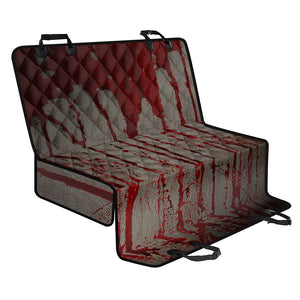 Bloody Metal Wall Print Pet Car Back Seat Cover