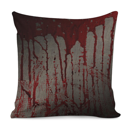 Bloody Metal Wall Print Pillow Cover