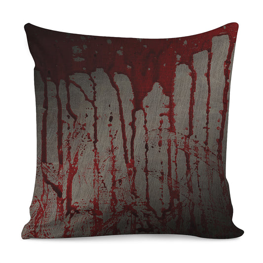 Bloody Metal Wall Print Pillow Cover