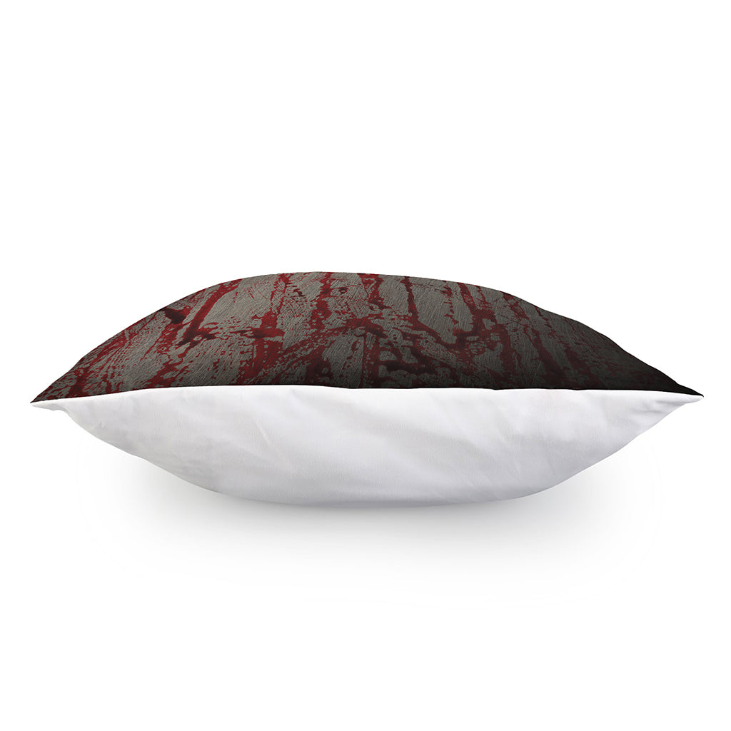 Bloody Metal Wall Print Pillow Cover