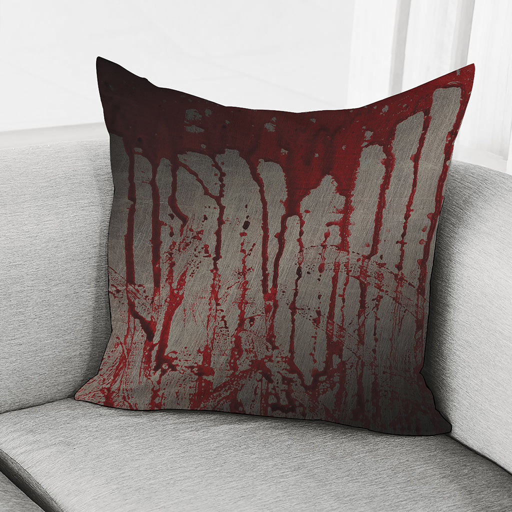 Bloody Metal Wall Print Pillow Cover