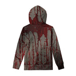 Bloody Metal Wall Print Pullover Hoodie