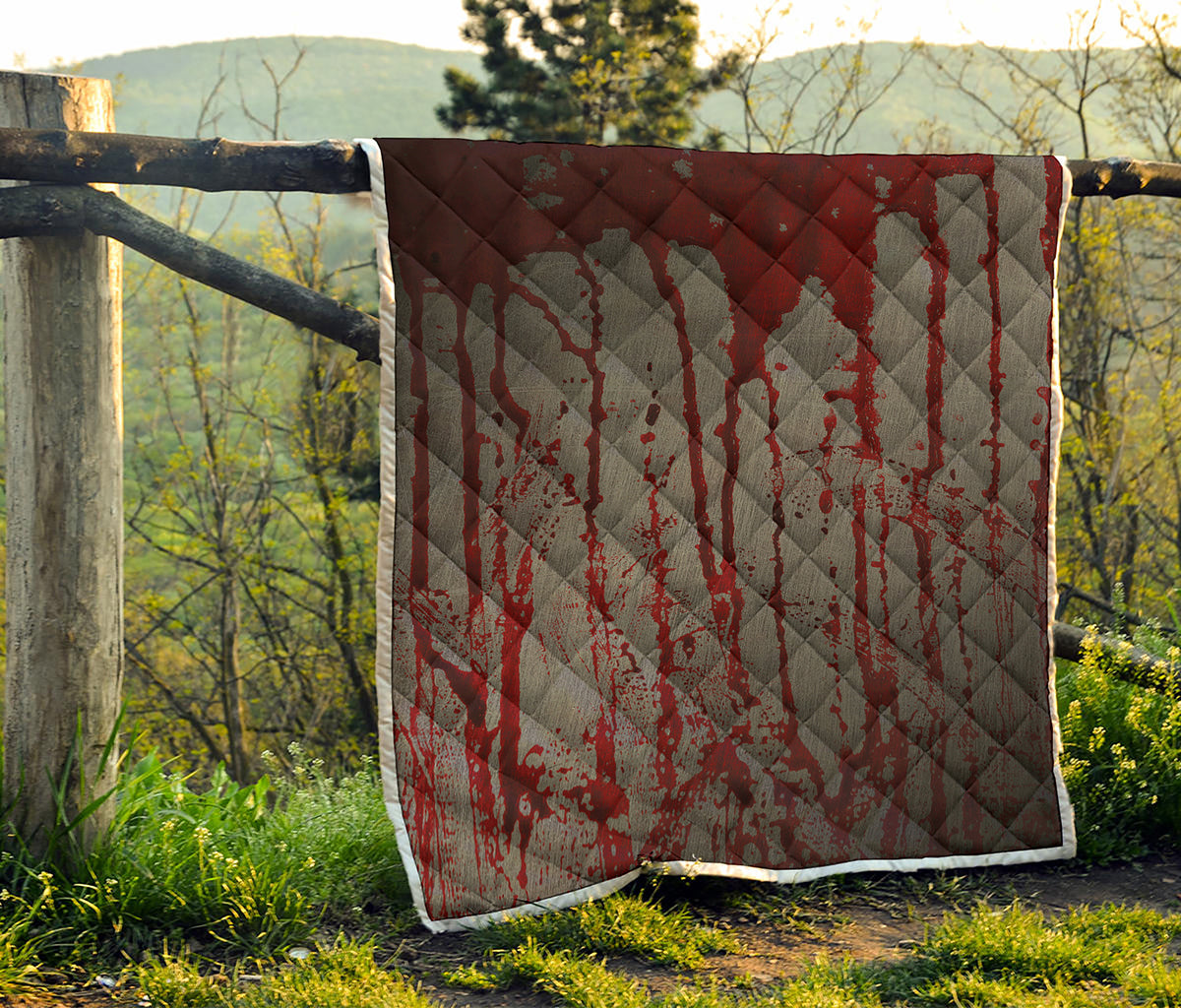 Bloody Metal Wall Print Quilt