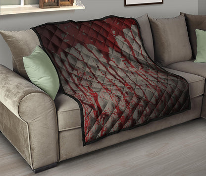 Bloody Metal Wall Print Quilt