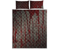 Bloody Metal Wall Print Quilt Bed Set