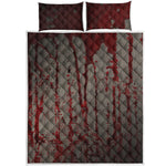 Bloody Metal Wall Print Quilt Bed Set