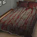 Bloody Metal Wall Print Quilt Bed Set