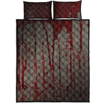 Bloody Metal Wall Print Quilt Bed Set