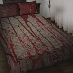 Bloody Metal Wall Print Quilt Bed Set