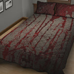 Bloody Metal Wall Print Quilt Bed Set